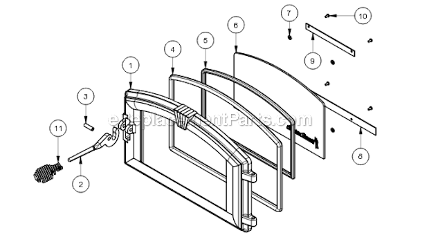 Page B Diagram and Parts List for 6039  US Stove Company Furnace